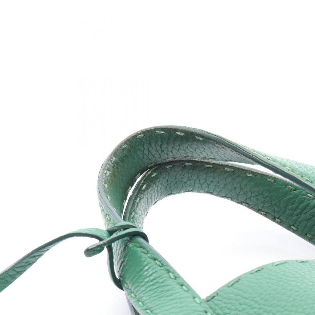 Fendi Business Selleria Green Leather Tote — view 9