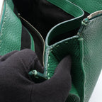 Fendi Business Selleria Green Leather Tote — view 5