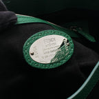 Fendi Business Selleria Green Leather Tote — view 4