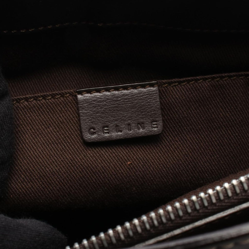 Celine Handbag Boogie Bag Dark Brown Leather — view 4