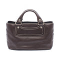 Celine Handbag Boogie Bag Dark Brown Leather