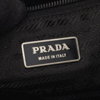 Prada Shoulder Bag Viaggio Black Nylon Saffiano Leather Triangle Logo Messenger — view 4