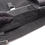 Prada Shoulder Bag Viaggio Black Nylon Saffiano Leather Triangle Logo Messenger — view 6