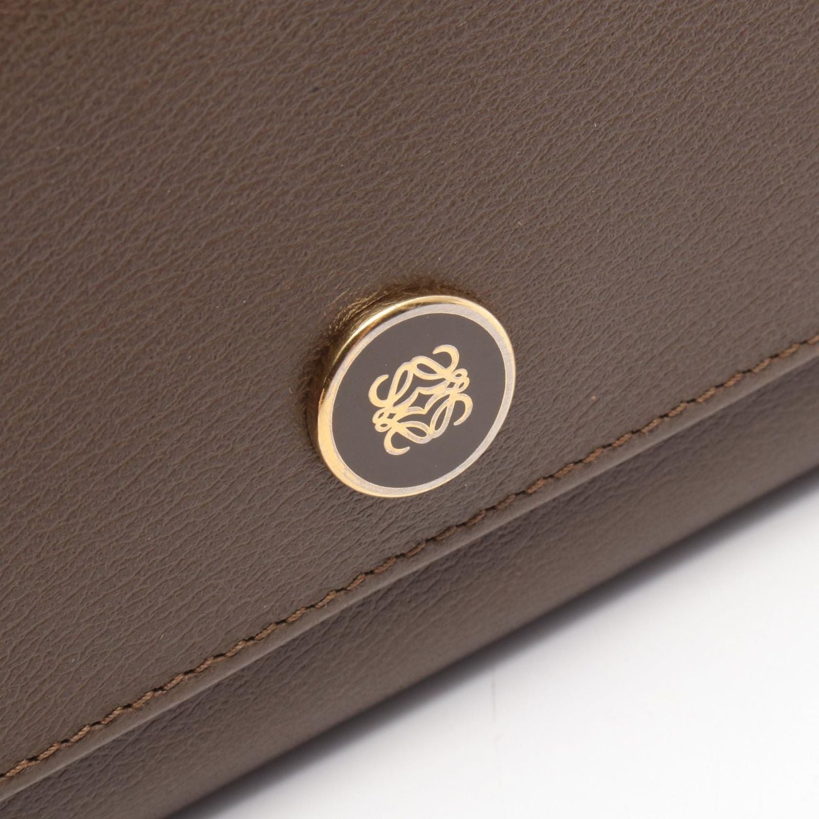 Loewe Bifold Wallet Anagram Brown Leather Zip — view 5