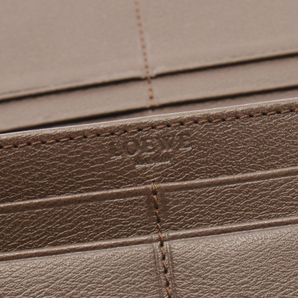Loewe Bifold Wallet Anagram Brown Leather Zip — view 4