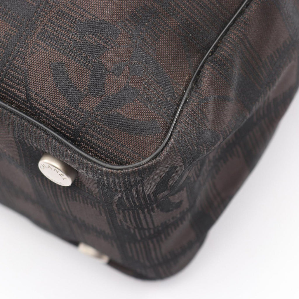 Chanel Tote New Travel Line PM Dark Brown Black Leather New PM — view 8