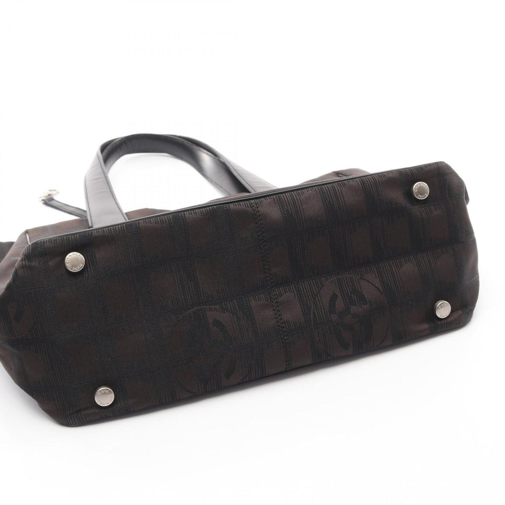 Chanel Tote New Travel Line PM Dark Brown Black Leather New PM — view 6