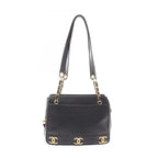 Chanel Tote Triple CC Logo Black Calf Coco Shoulder