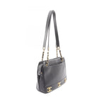 Chanel Tote Triple CC Logo Black Calf Coco Shoulder — view 2