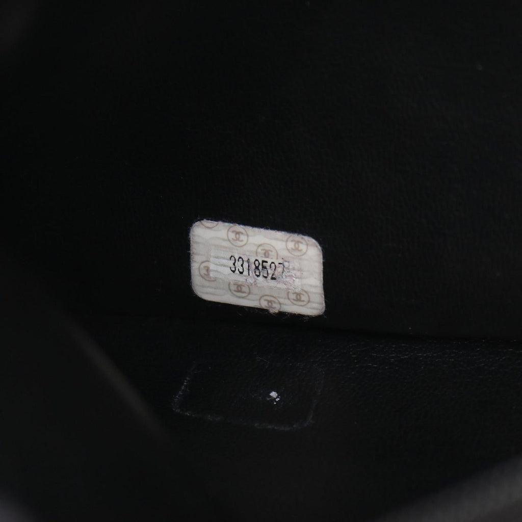 Chanel Tote Triple CC Logo Black Calf Coco Shoulder — view 5