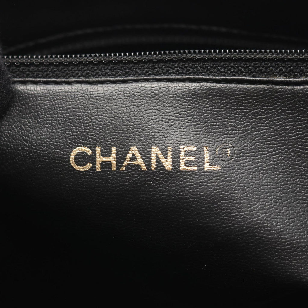 Chanel Tote Triple CC Logo Black Calf Coco Shoulder — view 4