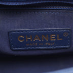 Chanel Shoulder Bag Quilted 2-Way Blue Calf Top Handle Chain — view 4