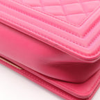 Chanel Shoulder Bag Small Pink Lambskin Chain — view 8
