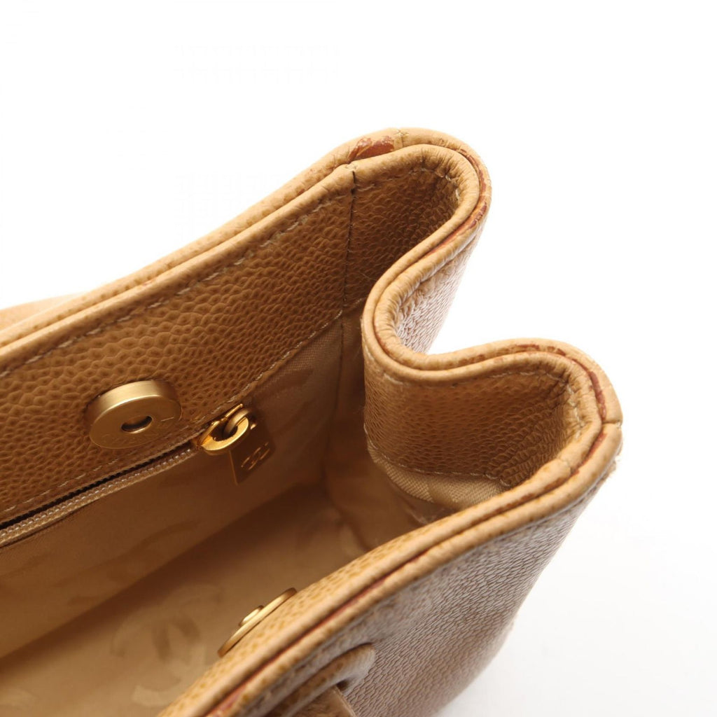 Chanel Handbag CC Logo Mini Beige Calf — view 7