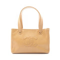 Chanel Handbag CC Logo Mini Beige Calf