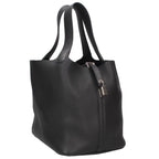 Hermes Picotin Lock MM Taurillon Clemence Noir Handbag MM