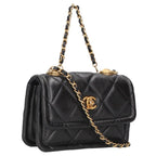 Chanel Quilted Mini Lambskin Chain Shoulder Bag