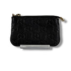 Gucci Micro Guccissima Key Ring Coin Purse Mini Wallet Black — view 4
