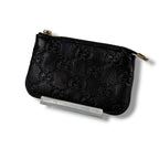 Gucci Micro Guccissima Key Ring Coin Purse Mini Wallet Black — view 2