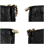 Gucci Micro Guccissima Key Ring Coin Purse Mini Wallet Black — view 6