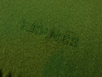Hermes Cashmere 100% Large Shawl Green Scarf — view 2