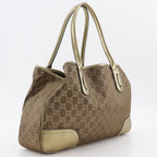 Gucci Prince Ribbon GG Canvas Gold Tote — view 3