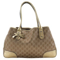 Gucci Prince Ribbon GG Canvas Gold Tote