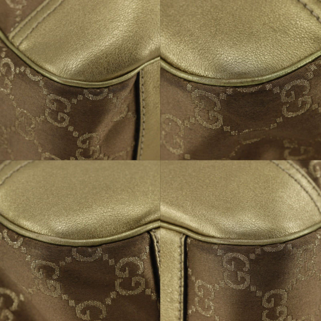 Gucci Prince Ribbon GG Canvas Gold Tote — view 4