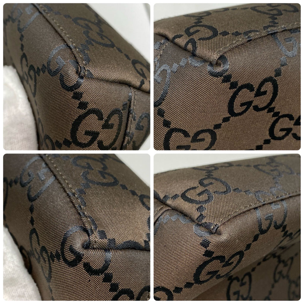 Gucci Handbag Shoulder GG Nylon Brown Business — view 7