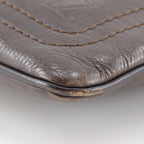 Louis Vuitton Pochette Shauni MM Utah Leather Cafe Brown Shoulder Bag — view 5
