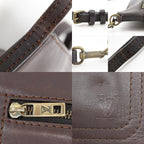 Louis Vuitton Pochette Shauni MM Utah Leather Cafe Brown Shoulder Bag — view 9