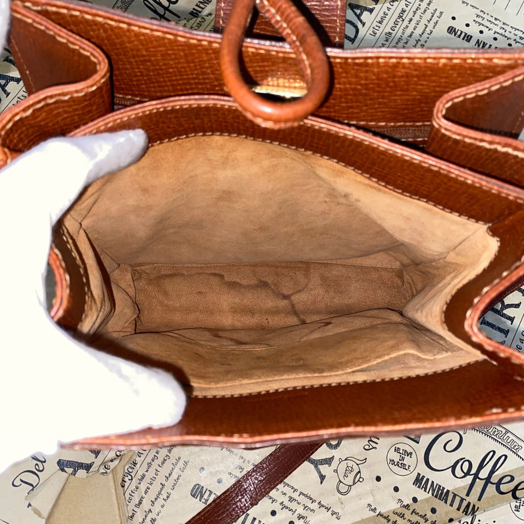 Loewe Handbag Shoulder Anagram Leather Brown Travel — view 8