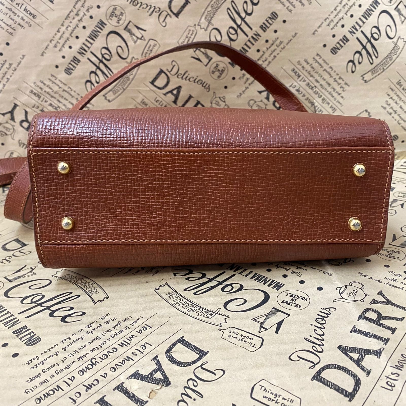 Loewe Handbag Shoulder Anagram Leather Brown Travel — view 5