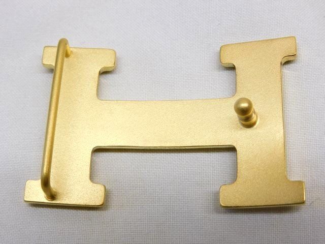 Hermes Constant Buckle Only Gold Color Logo 1 Hole Belt — view 2