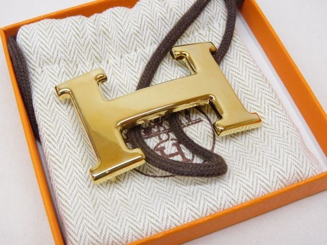 Hermes Constant Buckle Only Gold Color Logo 1 Hole Belt