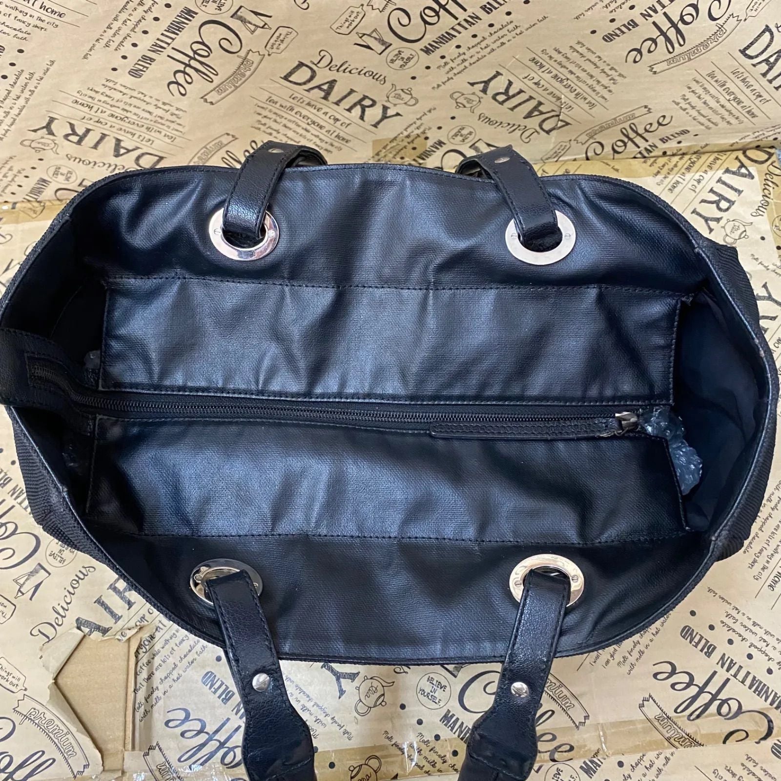 Chanel Paris Biarritz Tote Black CC Logo Business Travel — view 6