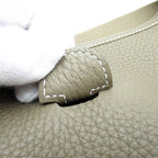 Hermes Evelyne 3 PM Taurillon Clemence Shoulder Bag Etoupe — view 8