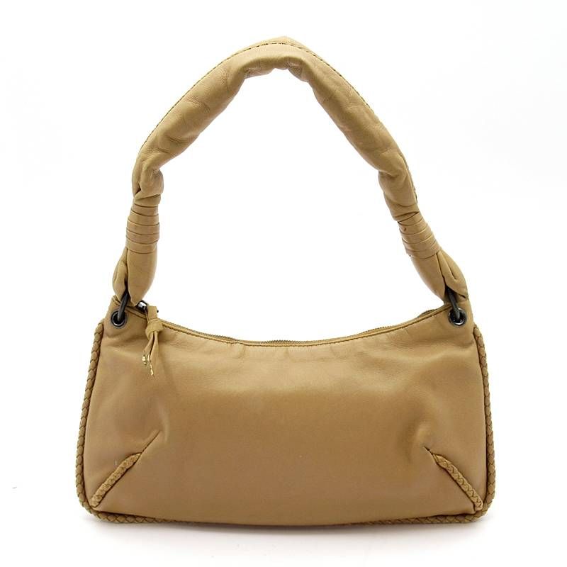 Bottega Veneta Shoulder Bag Lambskin Camel