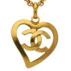 Chanel CC Logo Necklace Brass
