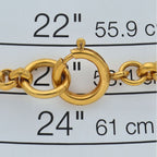 Chanel CC Logo Necklace Brass — view 4