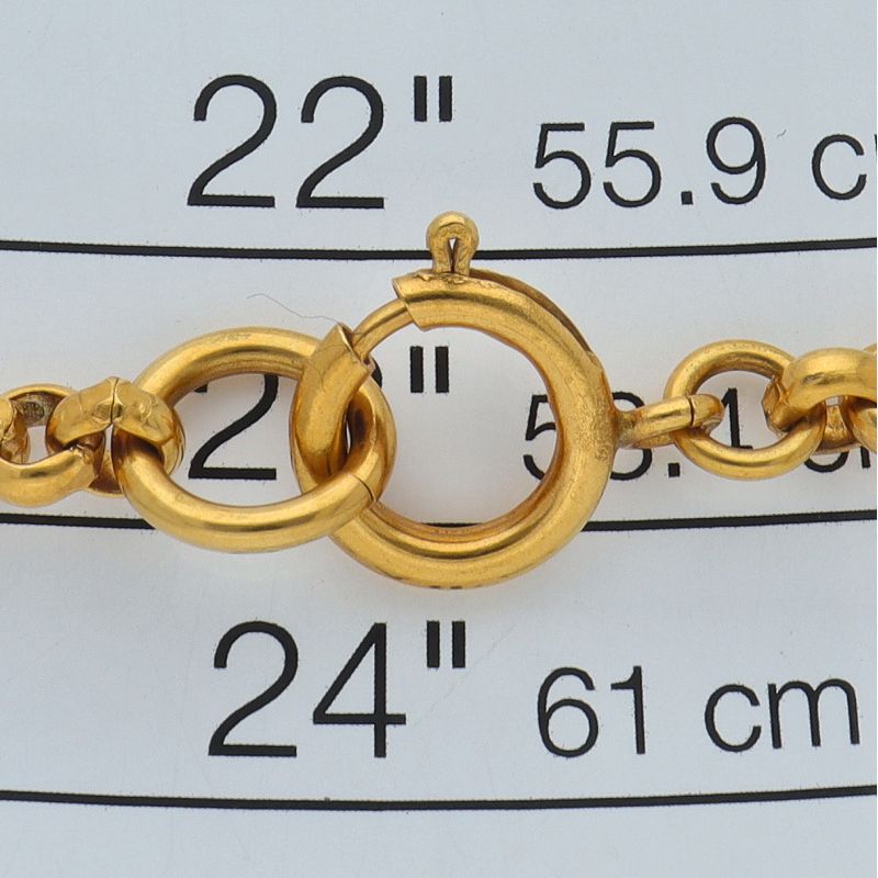 Chanel CC Logo Necklace Brass — view 4
