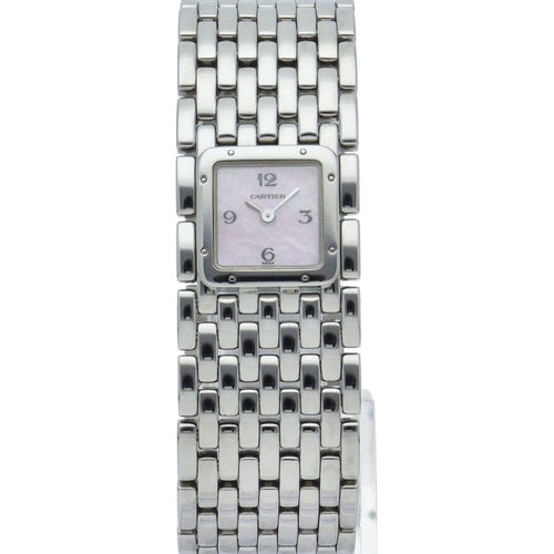 Cartier Ribbon Watch Shell SS Pink Polished — view 2