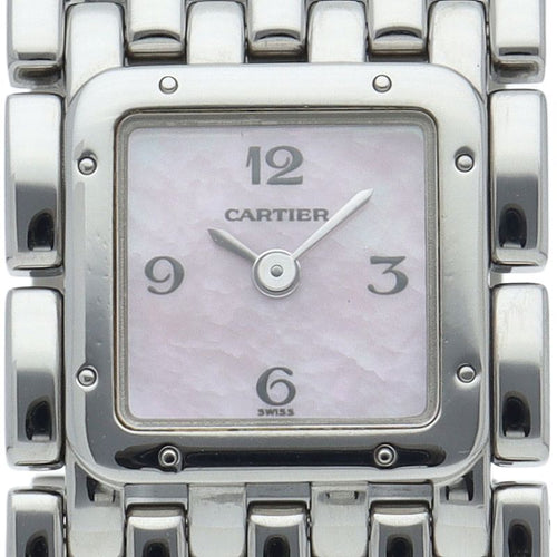 Cartier Ribbon Watch Shell SS Pink Polished