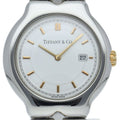 Tiffany & Co Tissolo Watch 18k Yellow Gold SS White Polished