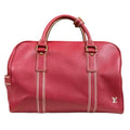 Louis Vuitton Carryall Boston Bag Leather Red