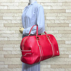 Louis Vuitton Carryall Boston Bag Leather Red — view 2