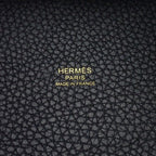 Hermes Picotin Lock PM Tote Taurillon Clemence Black Gold — view 7