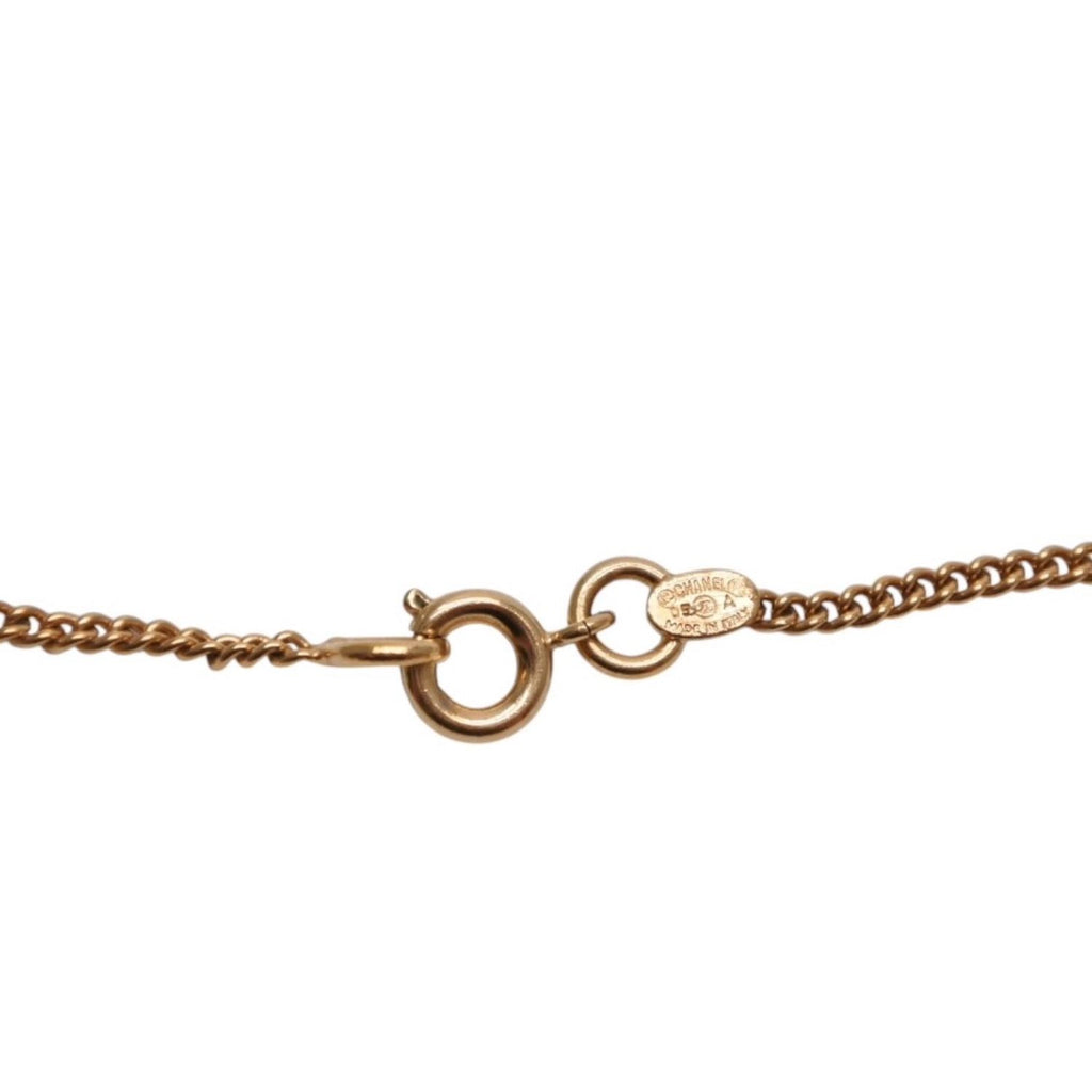 Chanel Necklace Double Sided CC Logo Brown Marble GD CC — view 6