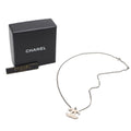 Chanel Necklace CC Logo Ivory 02c Silver