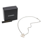 Chanel Necklace CC Logo Ivory 02c Silver